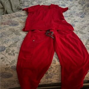 Figs Women's Vibrant Red Scrubs XSP